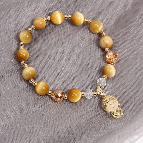 Yellow Tiger Eye Buddha Protection Bracelet Yellow Tiger Eye Buddha Protection Bracelet