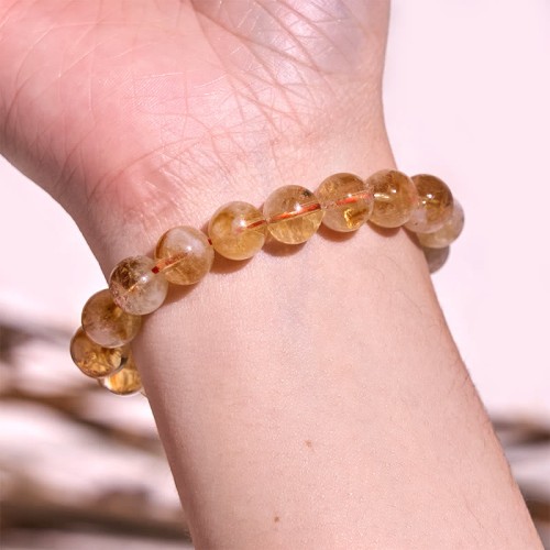 Citrine Snowflake Crystal Prosperity Bracelet