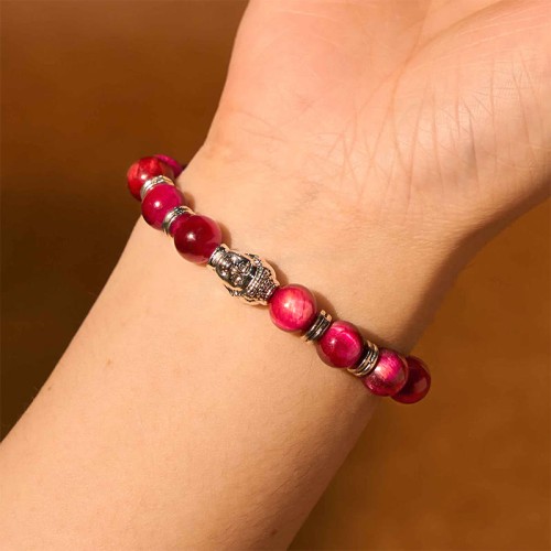 Blue Green Red Tiger Eye Buddha Balance Bracelet Blue Green Red Tiger Eye Buddha Balance Bracelet