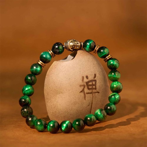 Blue Green Red Tiger Eye Buddha Balance Bracelet Blue Green Red Tiger Eye Buddha Balance Bracelet