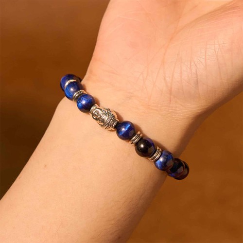 Blue Green Red Tiger Eye Buddha Balance Bracelet Blue Green Red Tiger Eye Buddha Balance Bracelet