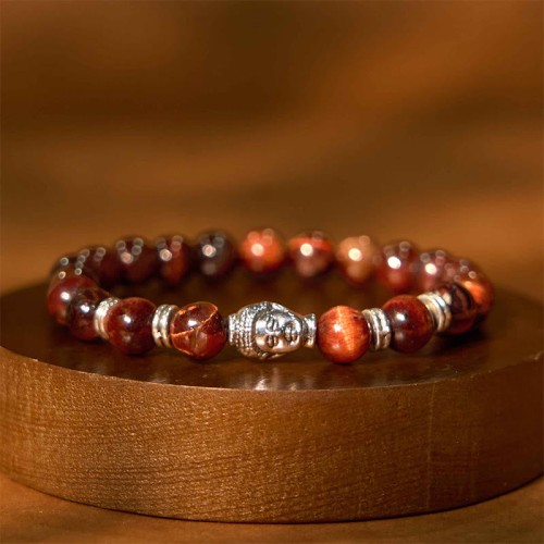 Blue Green Red Tiger Eye Buddha Balance Bracelet Blue Green Red Tiger Eye Buddha Balance Bracelet