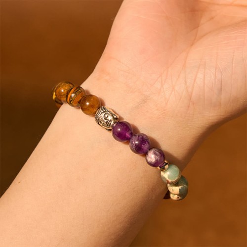 Black Onyx Buddha Head Protection Bracelet Black Onyx Buddha Head Protection Bracelet