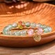 Green Strawberry Quartz Soothing Fu Character Bracelet