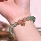 Green Strawberry Quartz Soothing Fu Character Bracelet