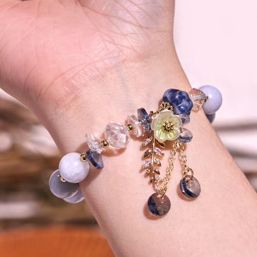 Blue Crystal Amethyst Green Aventurine Healing Bracelet Blue Crystal Amethyst Green Aventurine Healing Bracelet