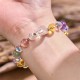 PiXiu White Crystal Citrine Strawberry Quartz Bracelet