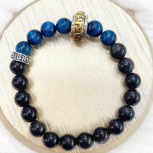 Silver Sheen Obsidian Blue Tiger Eye Protection Bracelet Silver Sheen Obsidian Blue Tiger Eye Protection Bracelet