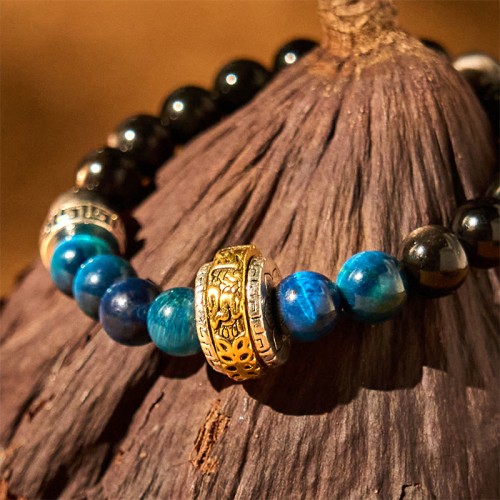 Silver Sheen Obsidian Blue Tiger Eye Protection Bracelet Silver Sheen Obsidian Blue Tiger Eye Protection Bracelet