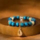 Blue Tiger Eye Water Drop Strength Bracelet Blue Tiger Eye Water Drop Strength Bracelet