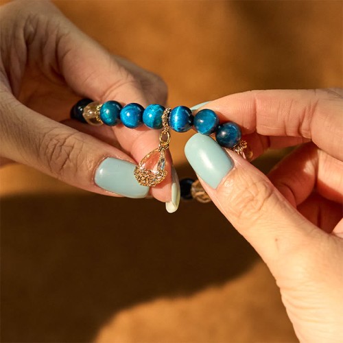Blue Tiger Eye Water Drop Strength Bracelet Blue Tiger Eye Water Drop Strength Bracelet
