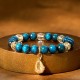 Blue Tiger Eye Water Drop Strength Bracelet Blue Tiger Eye Water Drop Strength Bracelet