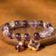 Amethyst Crystal Four Leaf Clover Healing Bracelet Amethyst Crystal Four Leaf Clover Healing Bracelet