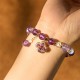 Amethyst Crystal Four Leaf Clover Healing Bracelet Amethyst Crystal Four Leaf Clover Healing Bracelet