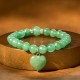 Crystal Green Aventurine Love Heart Balance Bracelet Crystal Green Aventurine Love Heart Balance Bracelet