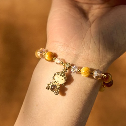 Yellow Tiger Eye Buddha Protection Bracelet Yellow Tiger Eye Buddha Protection Bracelet
