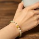 Hetian Jade Gradient Lotus Abundance Bracelet