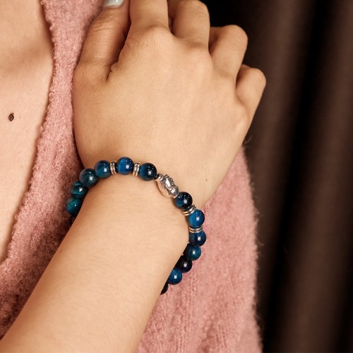Blue Green Red Tiger Eye Buddha Balance Bracelet Blue Green Red Tiger Eye Buddha Balance Bracelet