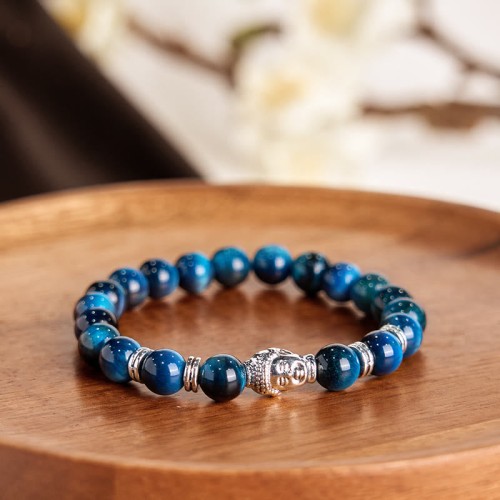 Blue Green Red Tiger Eye Buddha Balance Bracelet Blue Green Red Tiger Eye Buddha Balance Bracelet