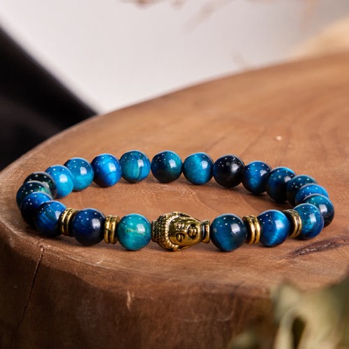 Blue Green Red Tiger Eye Buddha Balance Bracelet Blue Green Red Tiger Eye Buddha Balance Bracelet