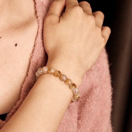 Citrine Snowflake Crystal Prosperity Bracelet