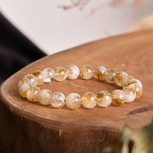 Citrine Snowflake Crystal Prosperity Bracelet
