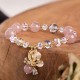 Strawberry Quartz Butterfly Healing Bracelet