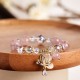 Strawberry Quartz Butterfly Healing Bracelet