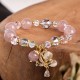 Strawberry Quartz Butterfly Healing Bracelet