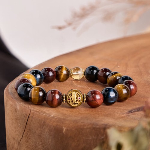 Tiger Eye Beads Protection Courage Bracelet Tiger Eye Beads Protection Courage Bracelet