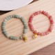 Strawberry Quartz Cyan Jade Lucky Cat Bracelet Strawberry Quartz Cyan Jade Lucky Cat Bracelet