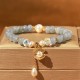Aquamarine Pearl Shell Healing Bracelet Aquamarine Pearl Shell Healing Bracelet