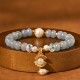 Aquamarine Pearl Shell Healing Bracelet Aquamarine Pearl Shell Healing Bracelet