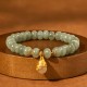 Strawberry Quartz Cyan Jade Lucky Cat Bracelet Strawberry Quartz Cyan Jade Lucky Cat Bracelet