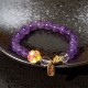 Amethyst White Crystal Flower Healing Bracelet Amethyst White Crystal Flower Healing Bracelet