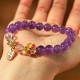 Amethyst White Crystal Flower Healing Bracelet Amethyst White Crystal Flower Healing Bracelet