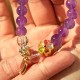 Amethyst White Crystal Flower Healing Bracelet Amethyst White Crystal Flower Healing Bracelet