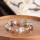 PiXiu White Crystal Citrine Strawberry Quartz Bracelet