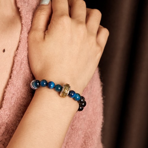 Silver Sheen Obsidian Blue Tiger Eye Protection Bracelet Silver Sheen Obsidian Blue Tiger Eye Protection Bracelet