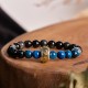 Silver Sheen Obsidian Blue Tiger Eye Protection Bracelet Silver Sheen Obsidian Blue Tiger Eye Protection Bracelet