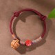 Chinese Zodiac Red String Peach Pit Cinnabar Bracelet Chinese Zodiac Red String Peach Pit Cinnabar Bracelet