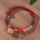 Chinese Zodiac Red String Peach Pit Cinnabar Bracelet Chinese Zodiac Red String Peach Pit Cinnabar Bracelet