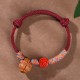 Chinese Zodiac Red String Peach Pit Cinnabar Bracelet Chinese Zodiac Red String Peach Pit Cinnabar Bracelet