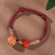 Chinese Zodiac Red String Peach Pit Cinnabar Bracelet Chinese Zodiac Red String Peach Pit Cinnabar Bracelet