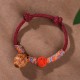 Chinese Zodiac Red String Peach Pit Cinnabar Bracelet Chinese Zodiac Red String Peach Pit Cinnabar Bracelet