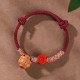 Chinese Zodiac Red String Peach Pit Cinnabar Bracelet Chinese Zodiac Red String Peach Pit Cinnabar Bracelet