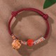 Chinese Zodiac Red String Peach Pit Cinnabar Bracelet Chinese Zodiac Red String Peach Pit Cinnabar Bracelet