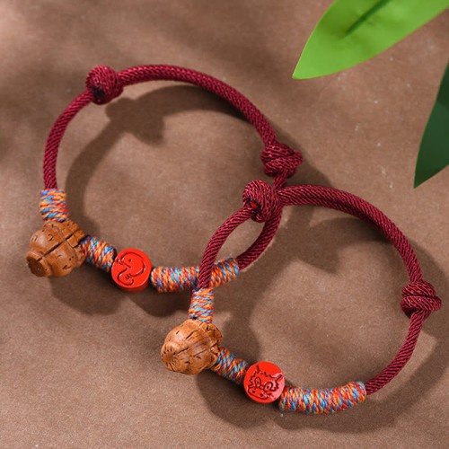 Chinese Zodiac Red String Peach Pit Cinnabar Bracelet Chinese Zodiac Red String Peach Pit Cinnabar Bracelet