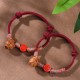 Chinese Zodiac Red String Peach Pit Cinnabar Bracelet Chinese Zodiac Red String Peach Pit Cinnabar Bracelet