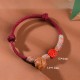 Chinese Zodiac Red String Peach Pit Cinnabar Bracelet Chinese Zodiac Red String Peach Pit Cinnabar Bracelet